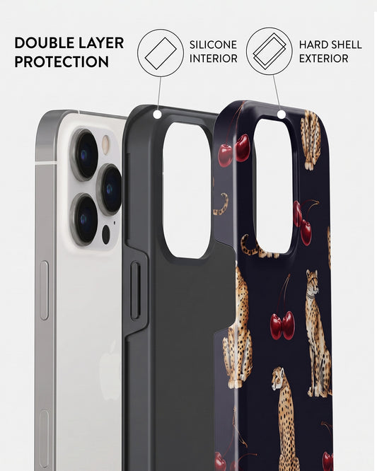 Cheetah & Cherries iPhone 14 Pro Case