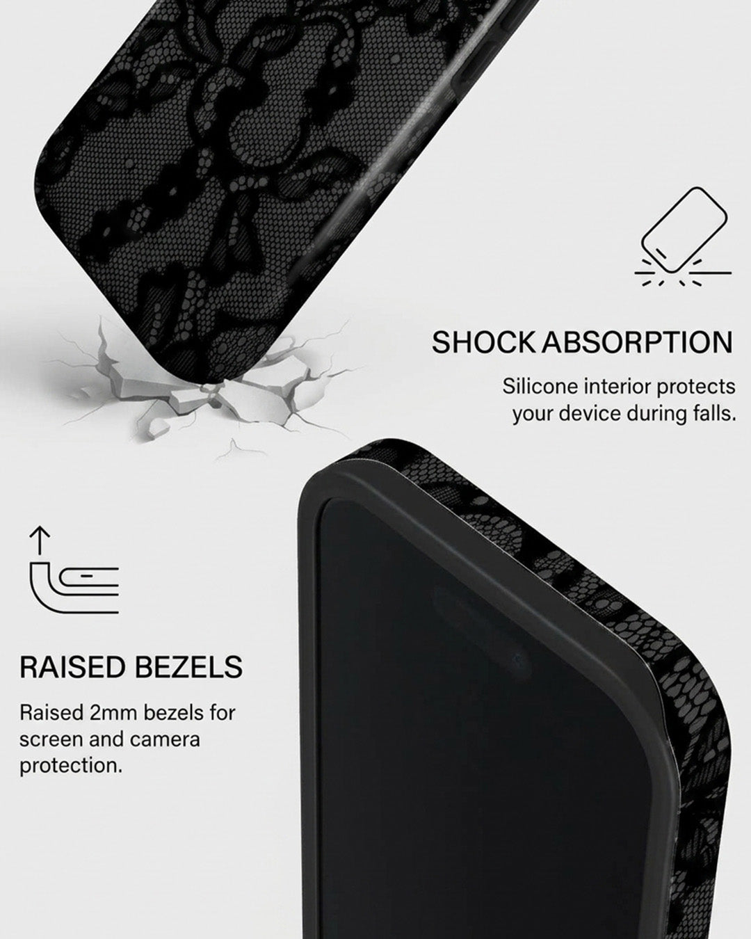 Black Lace iPhone 16 Case