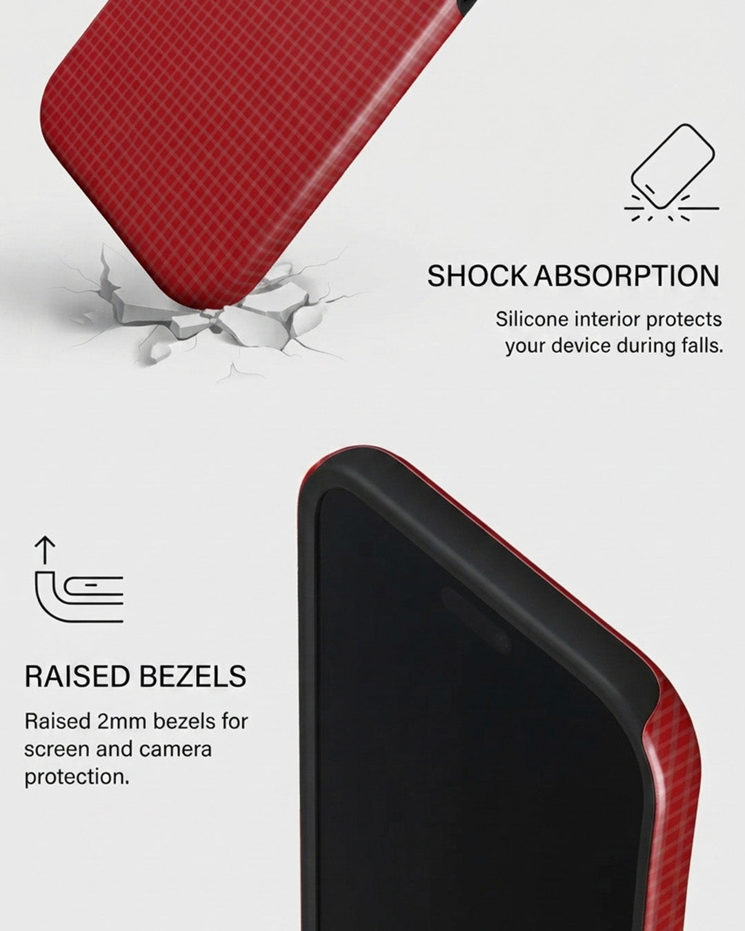 Red Windowpane Plaid iPhone Air Case