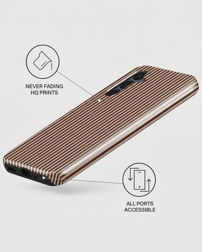 Brown Pinstripe Samsung Galaxy A16 Case
