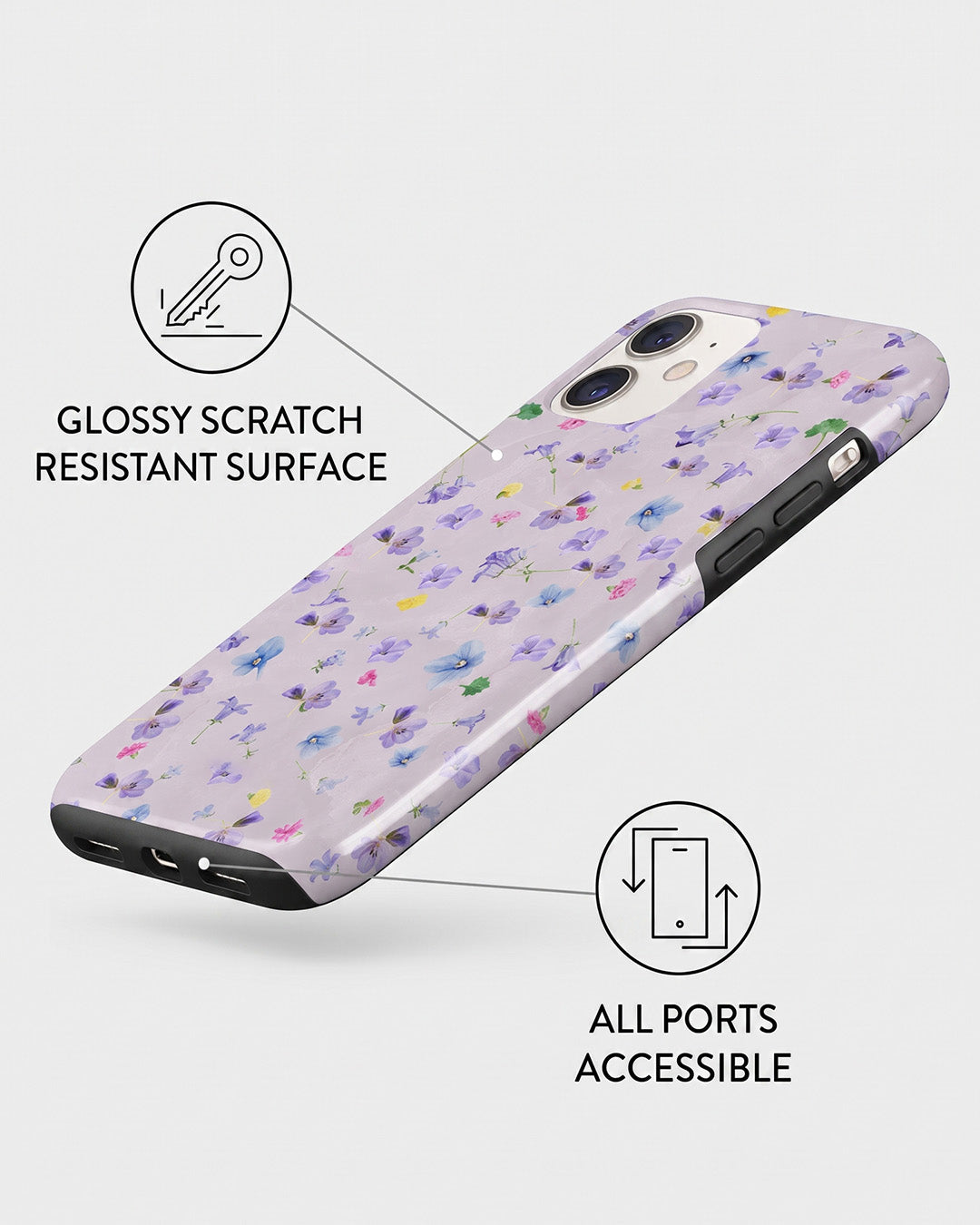 Lilac Floral iPhone 11 Case