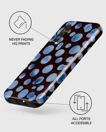 Blue Bubble Dot Samsung Galaxy A25 Case