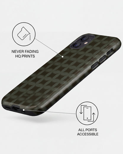 Olive Ikat iPhone 12 Case