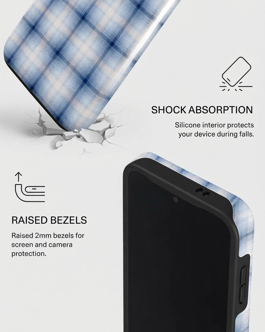 Samsung Galaxy S24 FE Blue Plaid Case