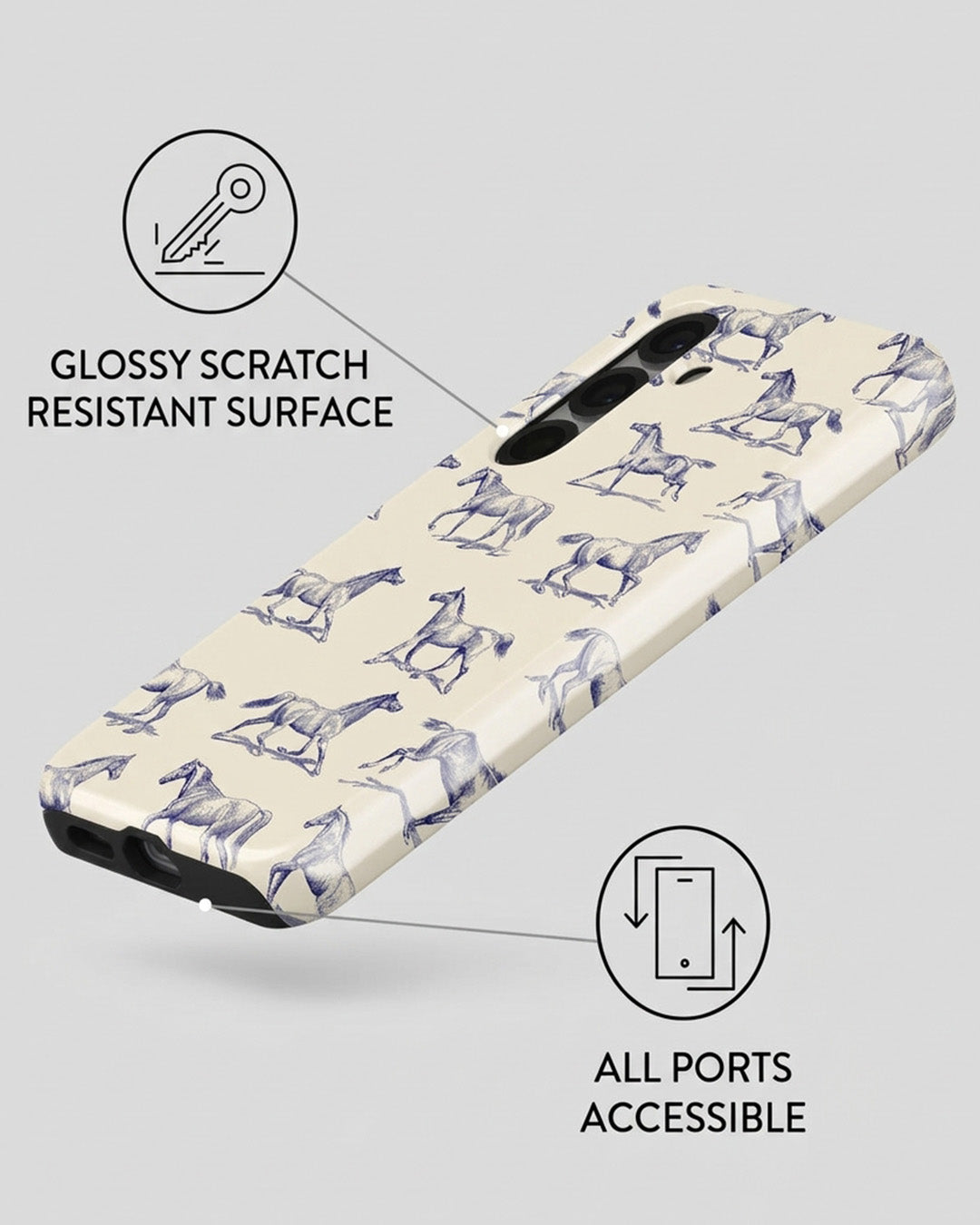 Horse Print Case for Samsung Galaxy S25 Plus