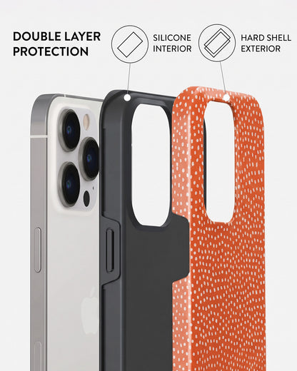 Orange Polka Dot iPhone 13 Pro Case