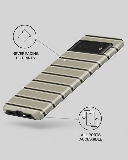 Beige Striped Pixel 6 Pro Case