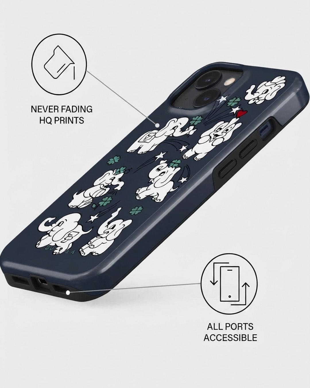 Lucky Elephants iPhone 14 Plus Case