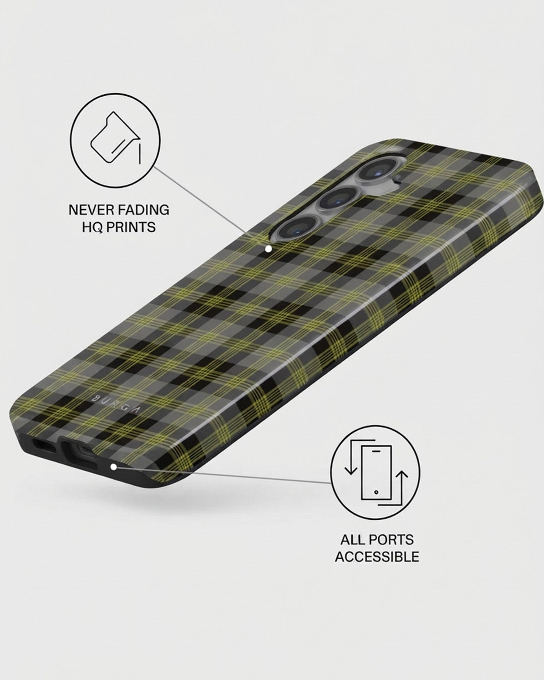 Samsung Galaxy S24 FE Olive Plaid Case