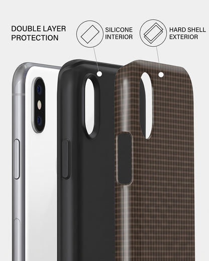 Brown Micro Check iPhone XS Max Case