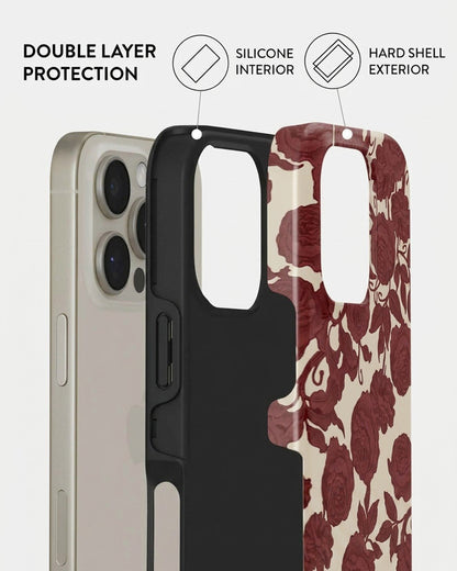 Burgundy Rose iPhone 16 Pro Max Case