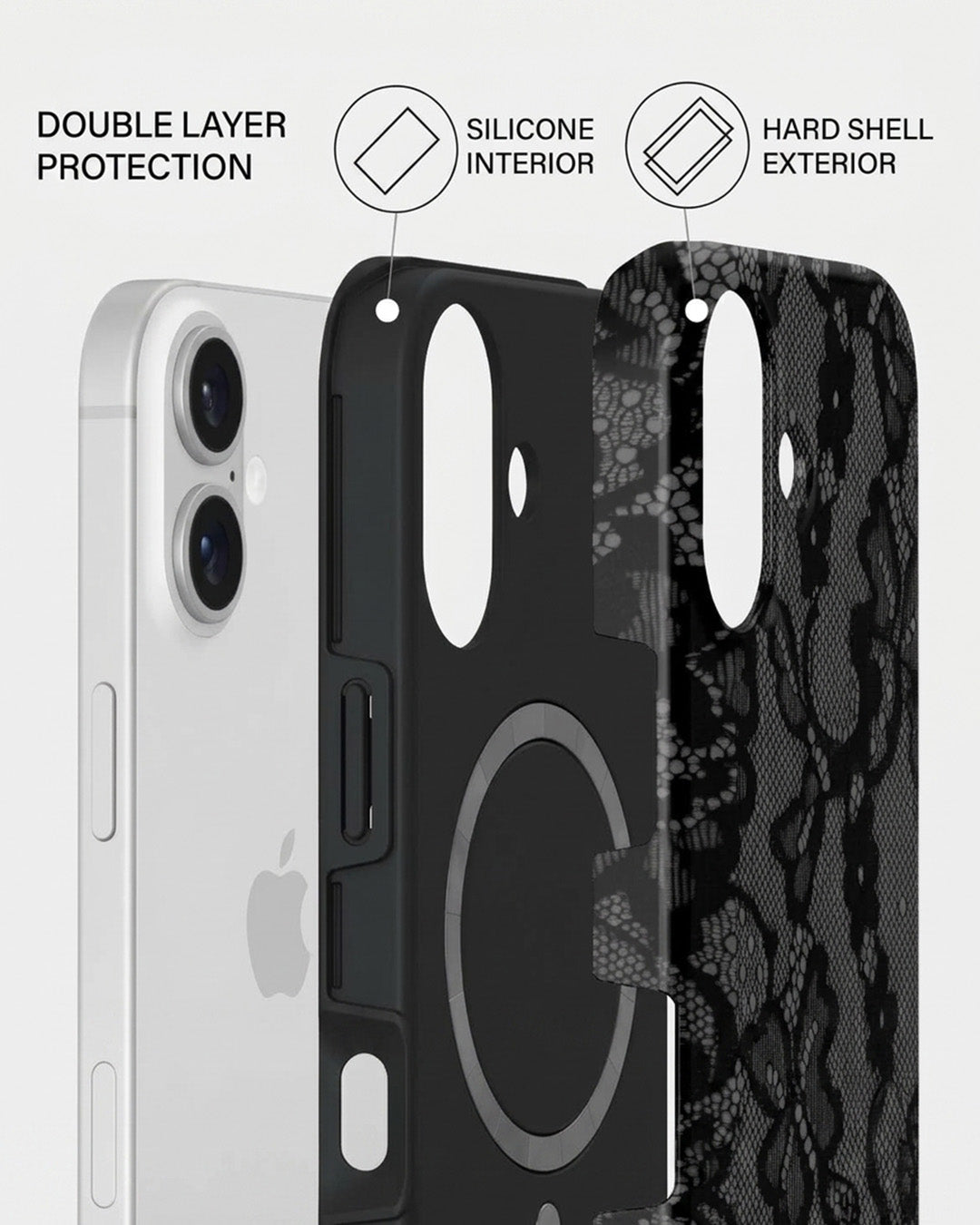 Black Lace iPhone 17 Case