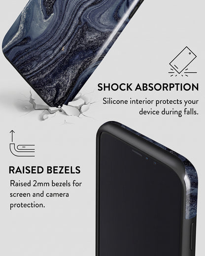 Navy Glitter Marble iPhone 11 Case