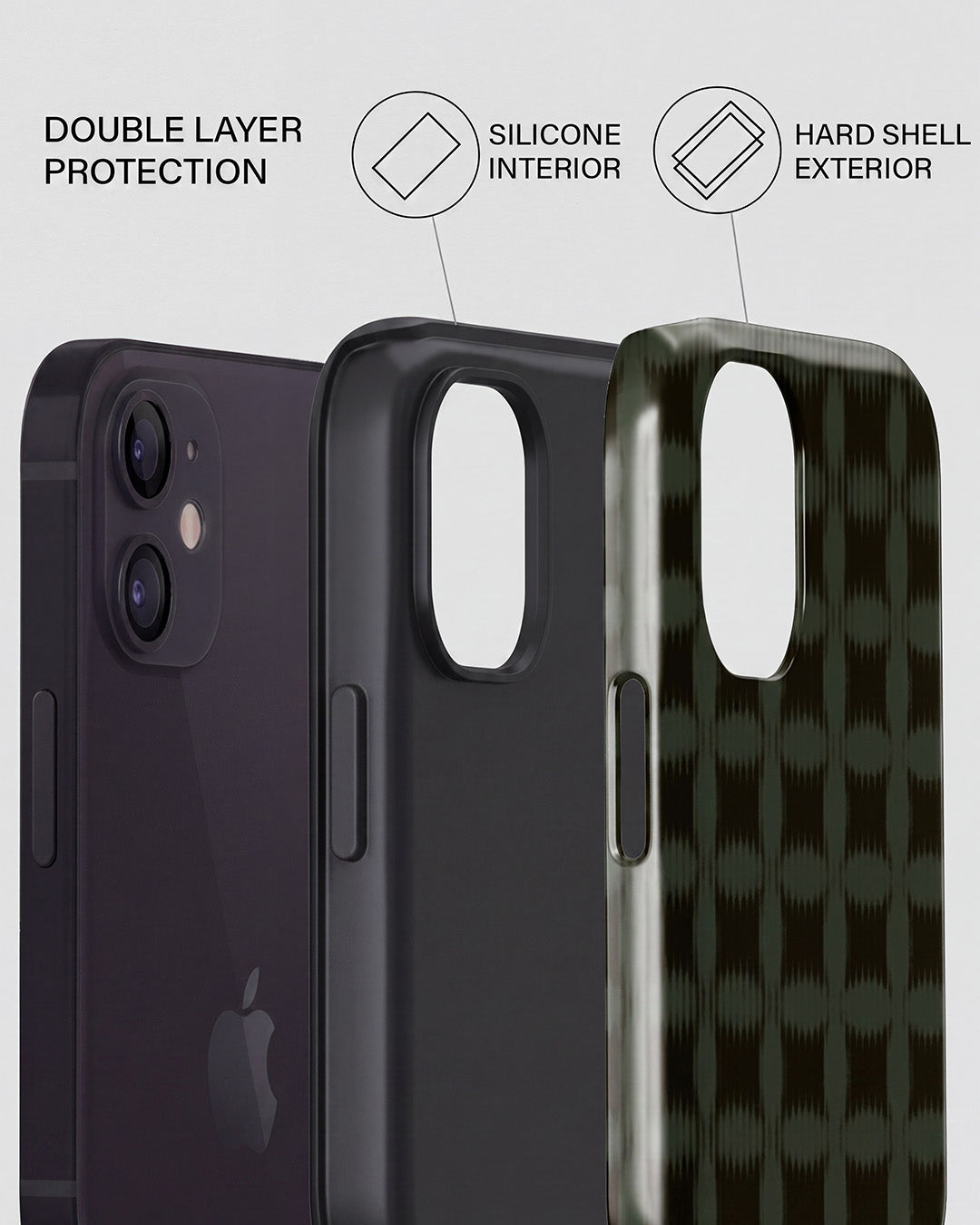 Olive Ikat iPhone 12 Case