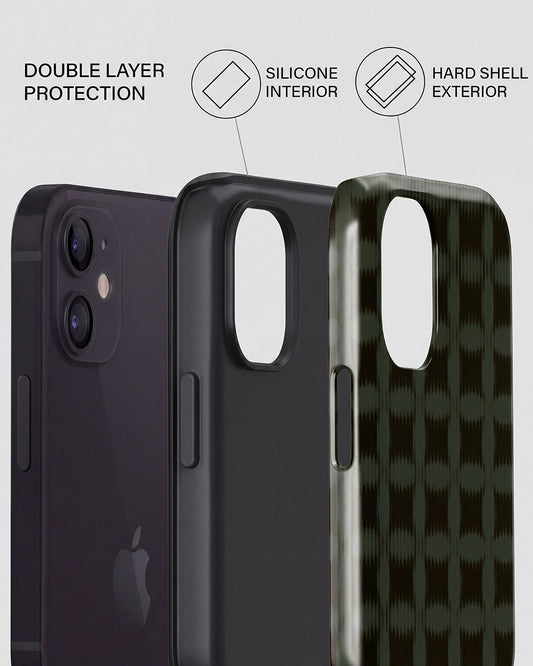 Olive Ikat iPhone 12 Case