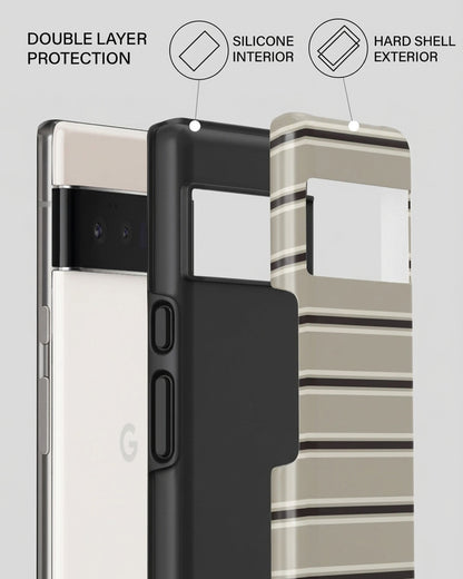 Beige Striped Pixel 6 Pro Case