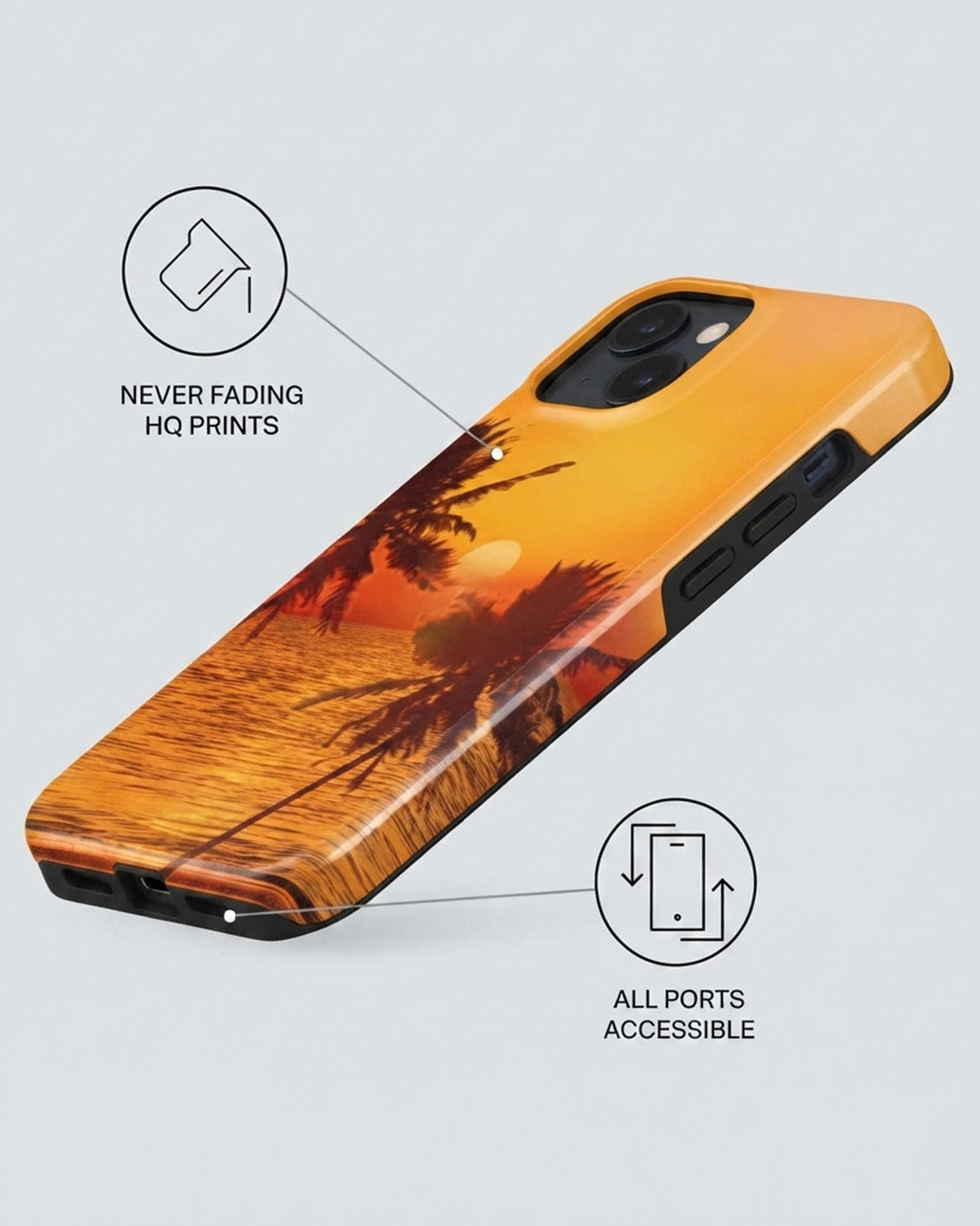 Tropical Sunset iPhone 15 Plus Case
