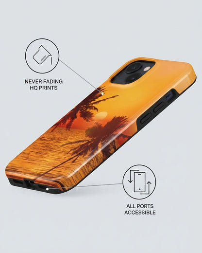 Tropical Sunset iPhone 15 Plus Case