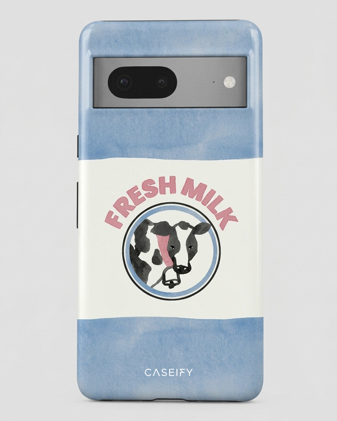 Fresh Milk Cow Blue Cream Glossy Google Pixel 7 Case