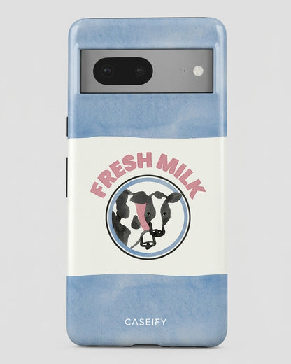 Fresh Milk Cow Blue Cream Glossy Google Pixel 7 Case