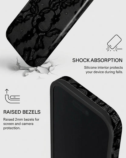 Black Lace iPhone 16 Plus Case