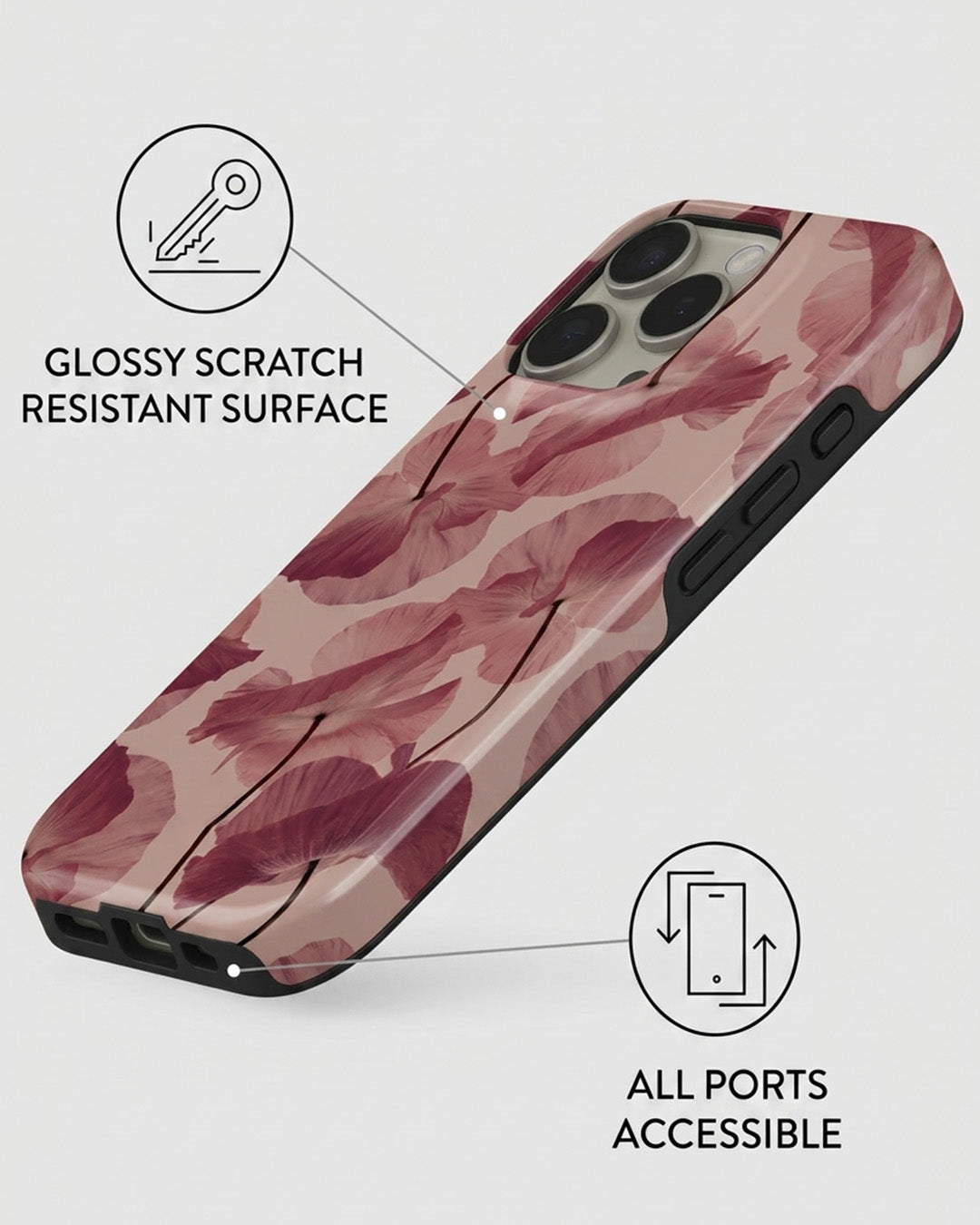 Blush Poppy iPhone 16 Pro Case