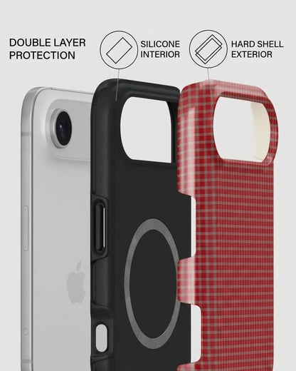 Red Windowpane Plaid iPhone Air Case