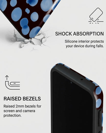 Blue Bubble Dot Samsung Galaxy A25 Case