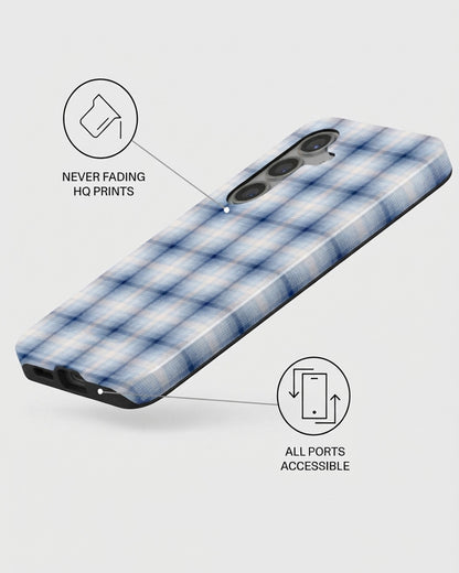 Samsung Galaxy S24 FE Blue Plaid Case