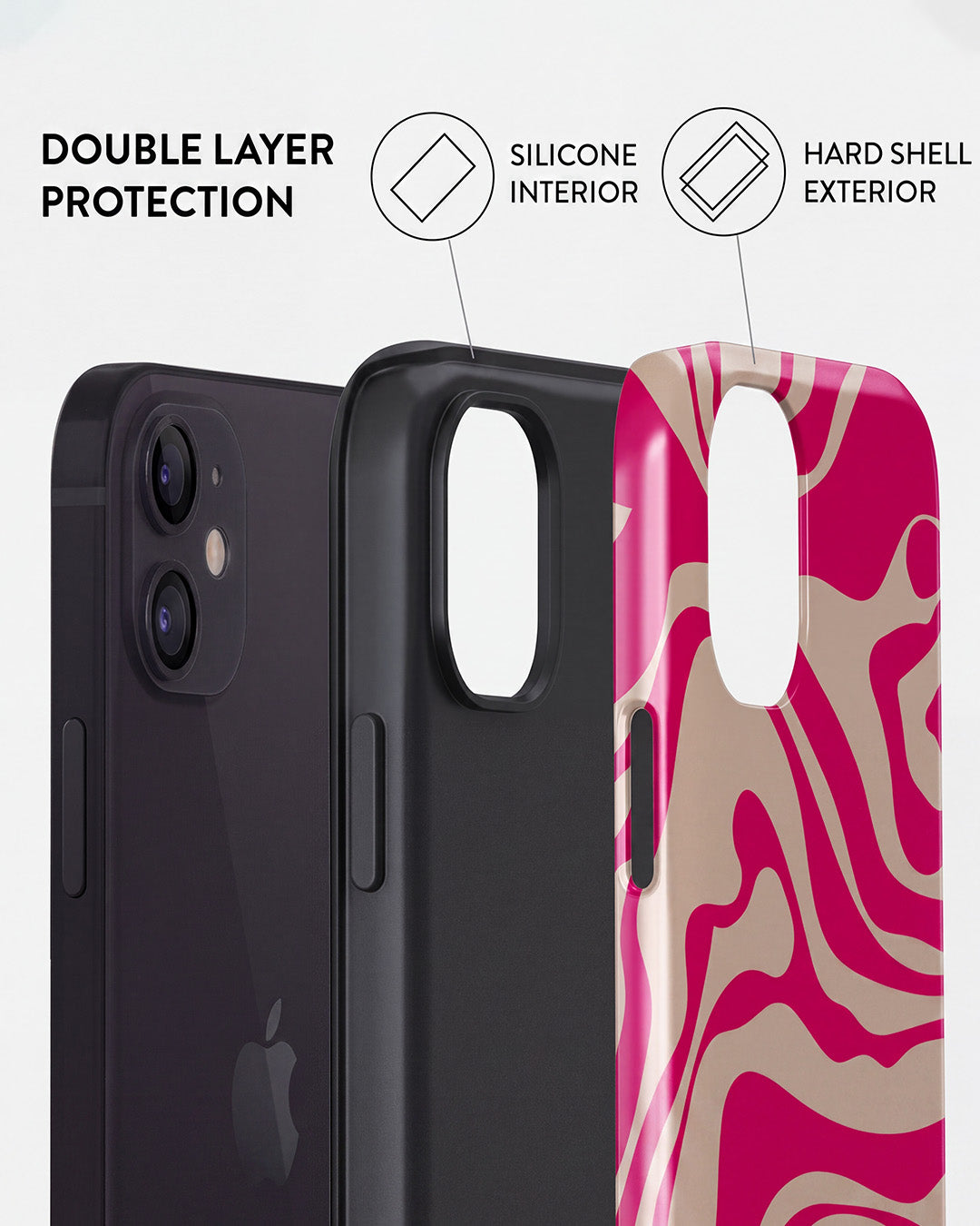Pink Swirl iPhone 12 Case