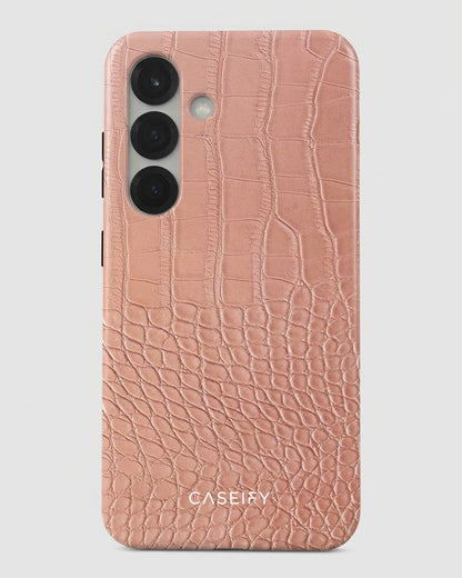 Pink Croc Case for Samsung Galaxy S25 Plus