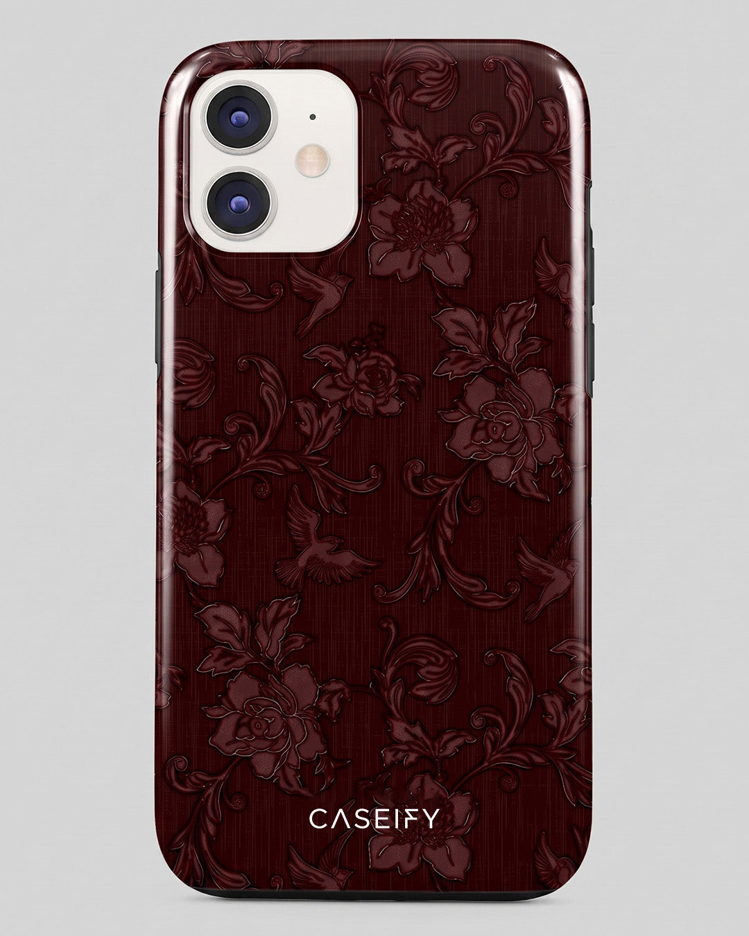Burgundy Floral iPhone 11 Case
