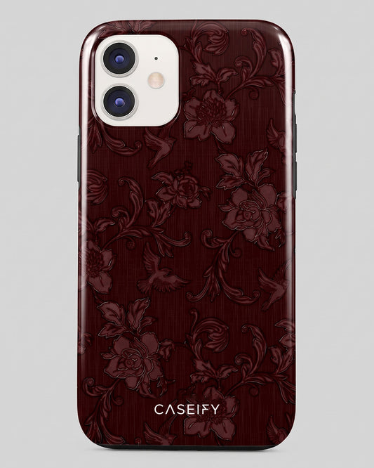 Burgundy Floral iPhone 11 Case