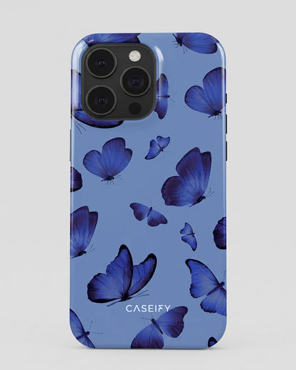 Blue Butterfly Swarm iPhone 15 Pro Max Case