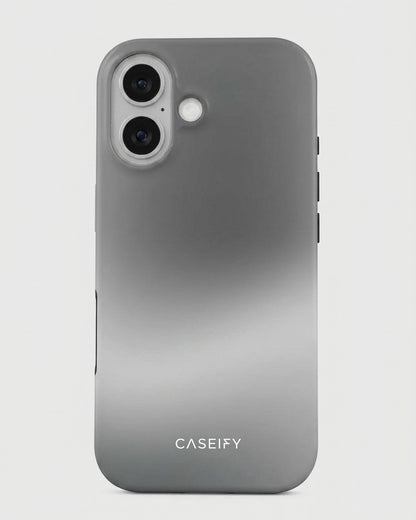 Silver Chrome Ombre iPhone 16 Plus Case