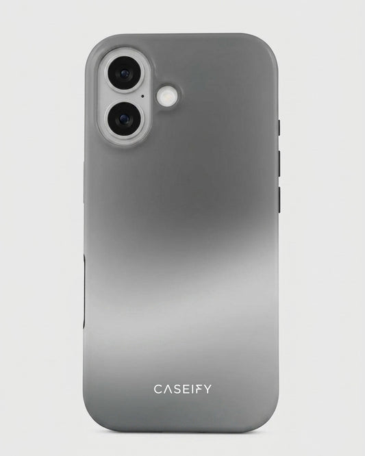 Silver Chrome Ombre iPhone 16 Plus Case