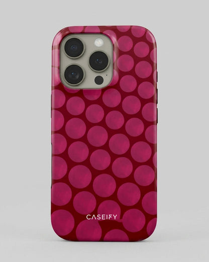 Magenta Polka Dot iPhone 16 Pro Max Case