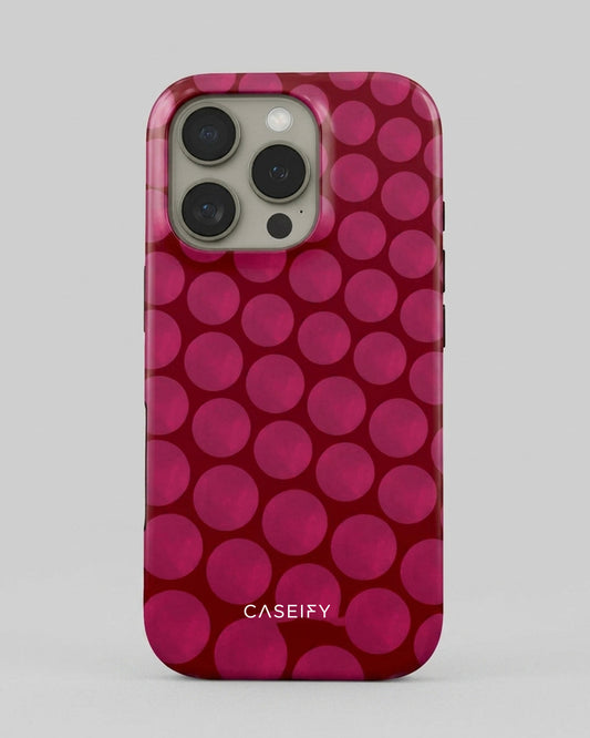 Magenta Polka Dot iPhone 16 Pro Max Case