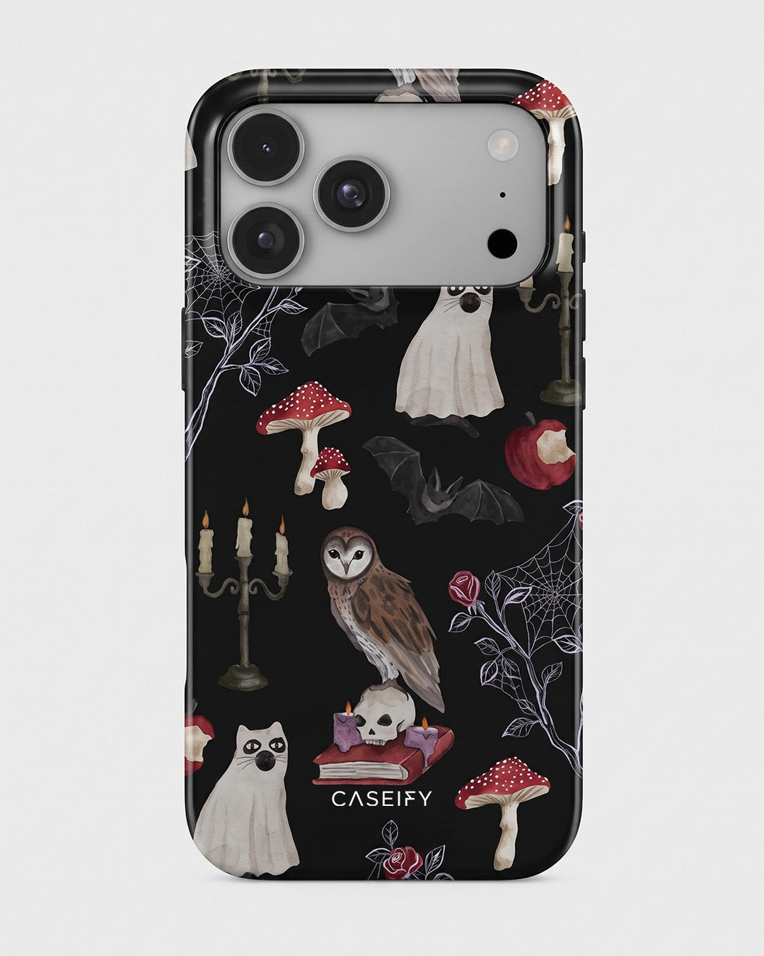 Gothic Halloween Owl Ghost iPhone 18 Pro Case