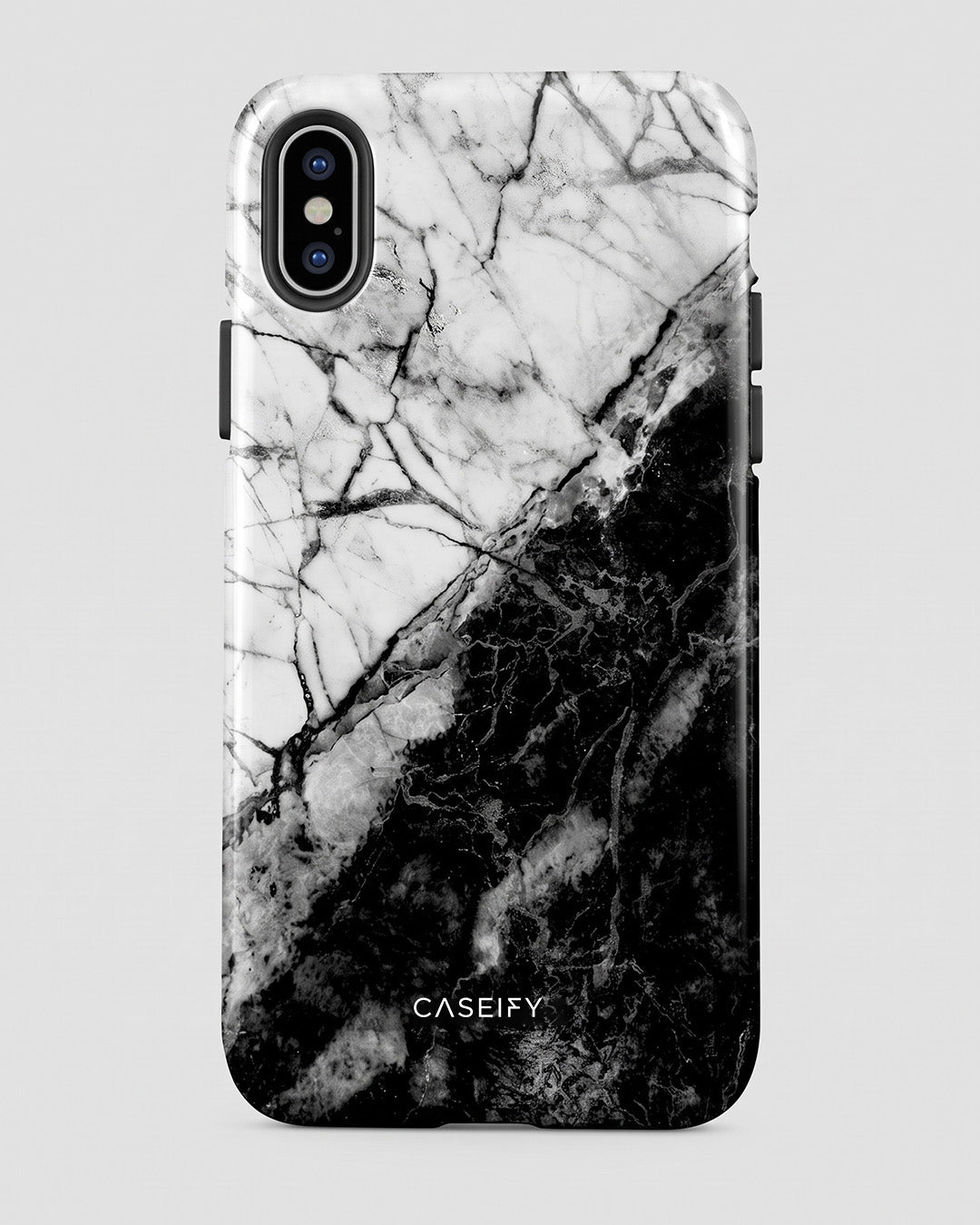 Black & White Marble iPhone X Case