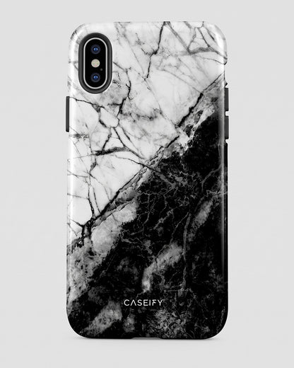 Black & White Marble iPhone X Case