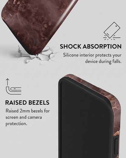 Chocolate Brown Agate Marble iPhone 13 mini Case