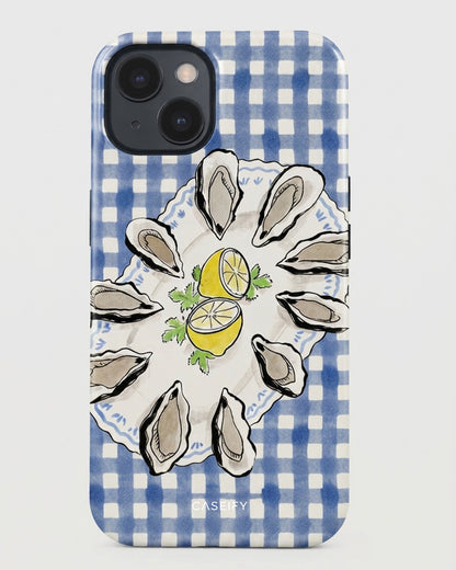 Oyster & Lemon Gingham iPhone 15 Case