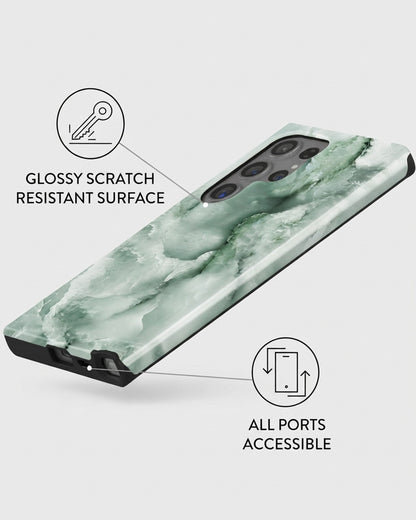 Galaxy S24 Ultra Green Marble Case