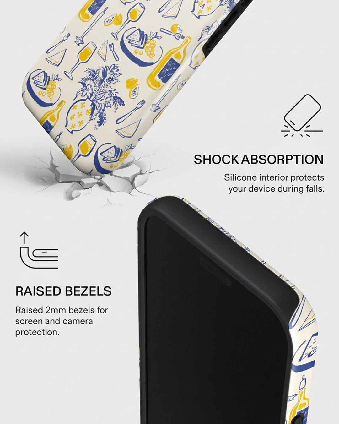 Wine & Dine Toile iPhone 17 Pro Case