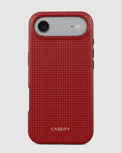 Red Windowpane Plaid iPhone Air Case