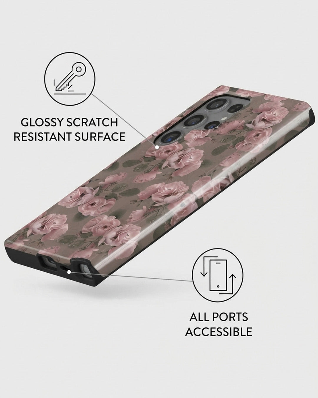 Galaxy S24 Ultra Pink Rose Case