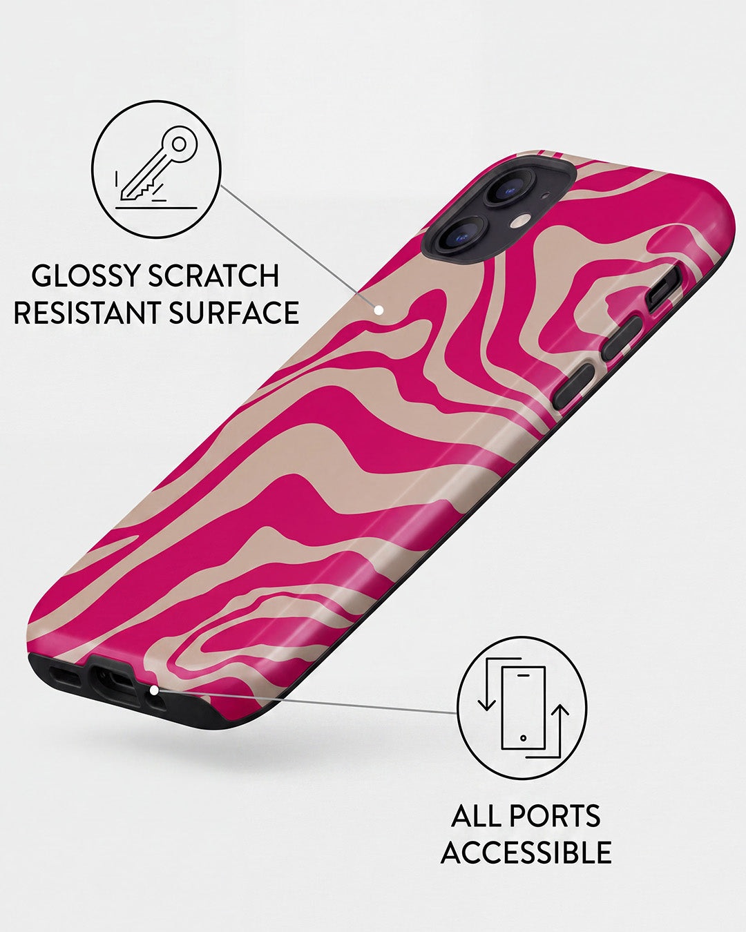 Pink Swirl iPhone 12 Case