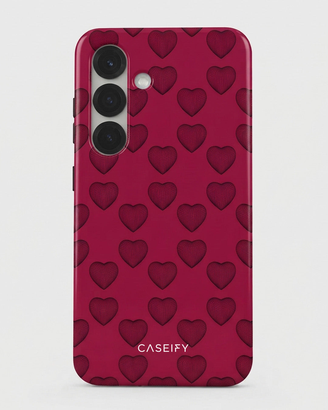 Red Heart Print Case for Samsung Galaxy S25