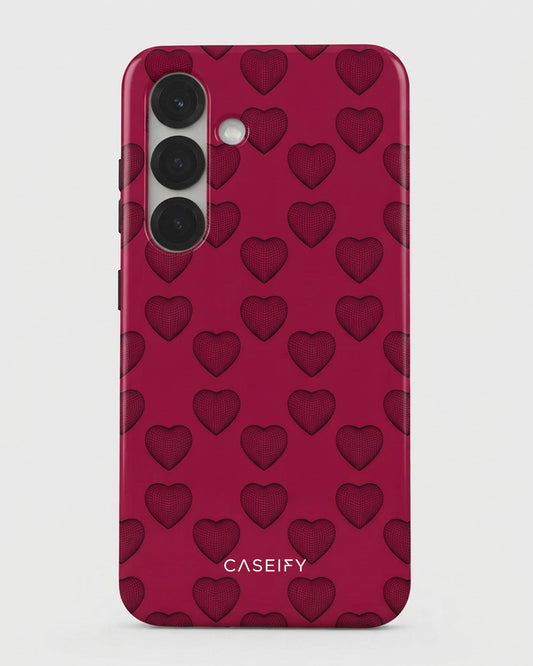 Red Heart Print Case for Samsung Galaxy S25